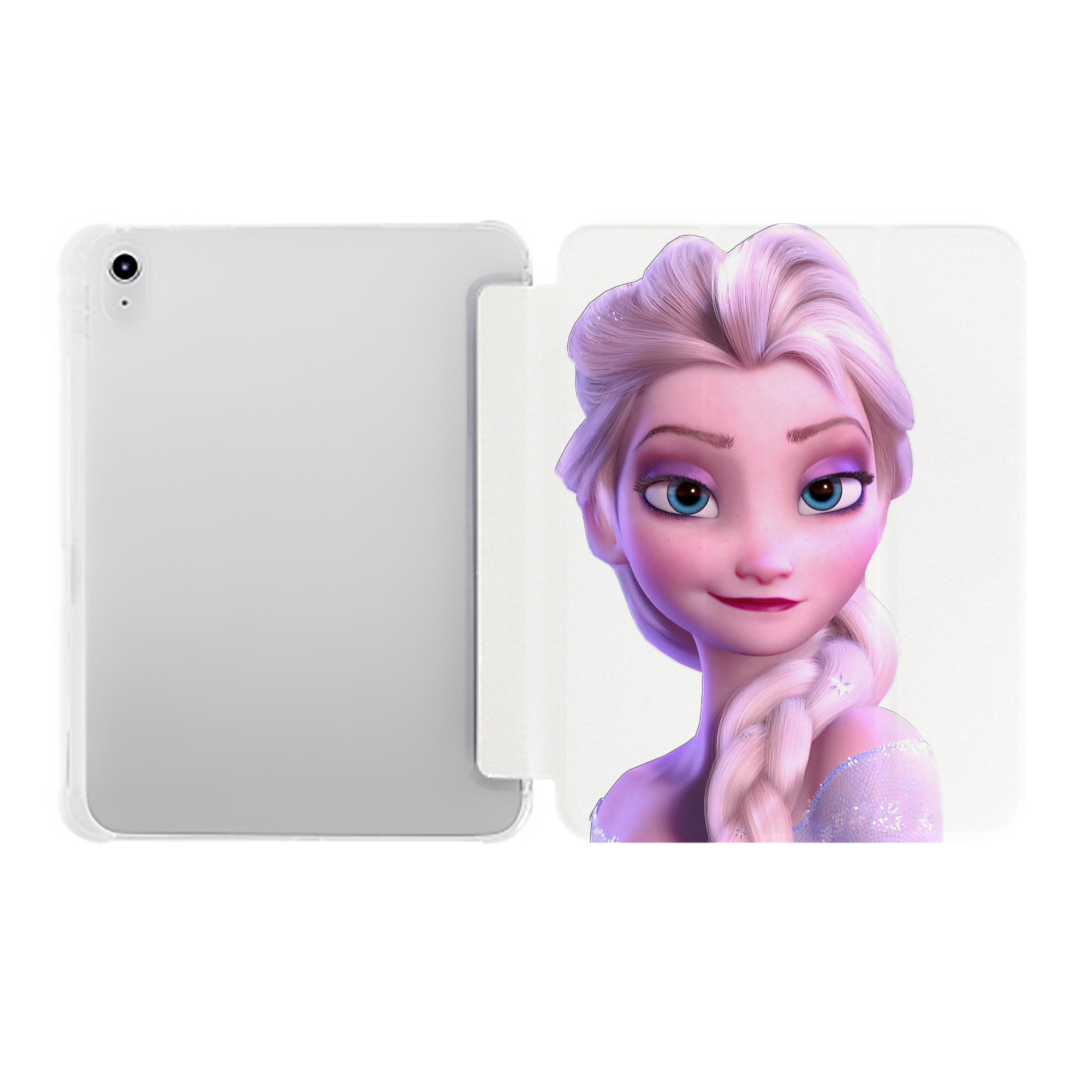 （画像用） アナと雪の女王 アンナ エルサ Frozen Anna Elsa IPad ケース ペン収納付き 三つ折りスタンド PUレザー×シリコン 対応機種9.5/10.5/10.9インチ